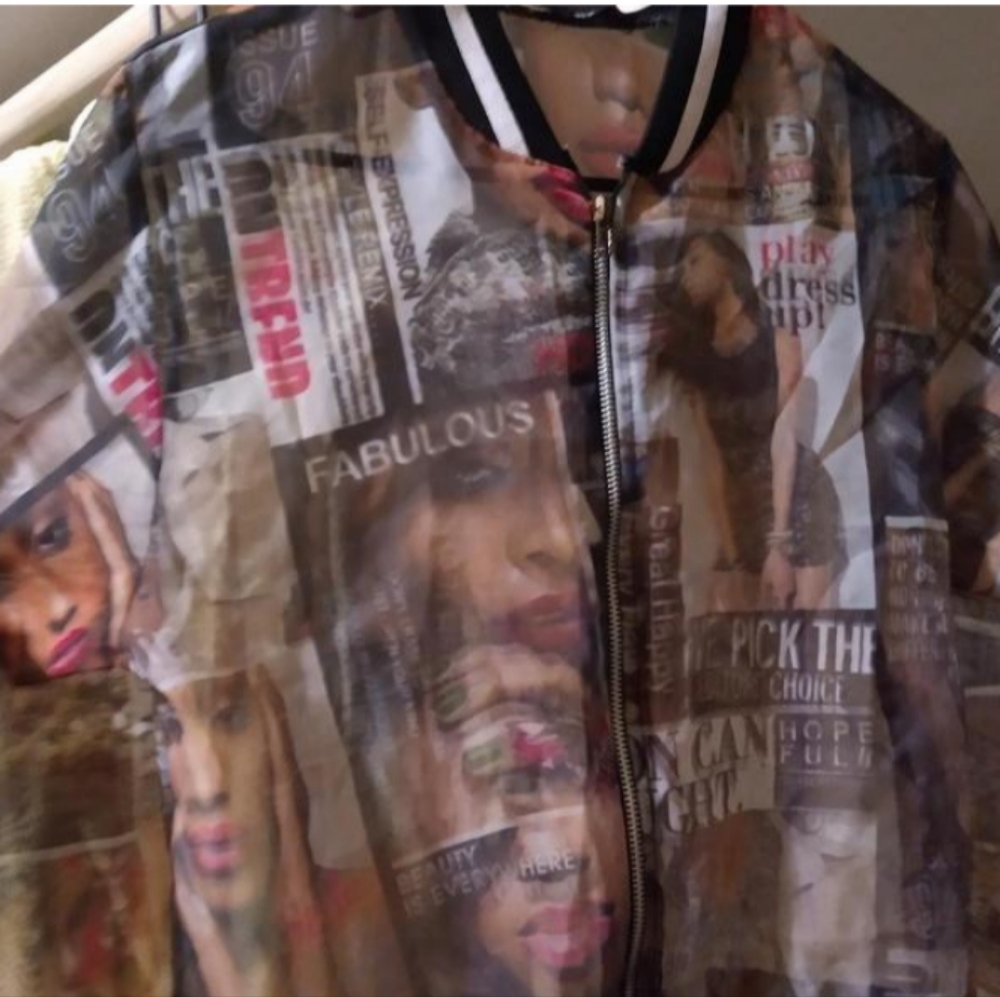 Hush Y2K Shear Zipper Bomber Jacket